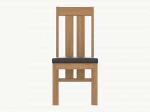 Chair Turin light oak 3D Model