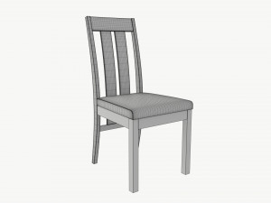 Chair Turin light oak 3D Model