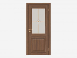 Classic Wooden Interior Door with Furniture 017 3D Model