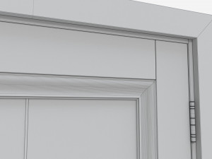 Classic Wooden Interior Door with Furniture 017 3D Модель