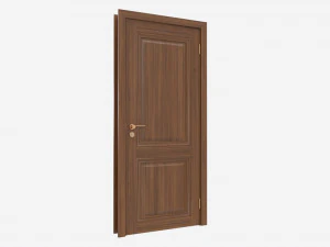 Porte int&eacute;rieure en bois classique avec meubles 018 Modèle 3D