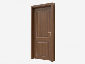 Classic Wooden Interior Door with Furniture 018 3D Model