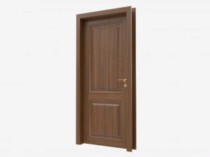 Porte int&eacute;rieure en bois classique avec meubles 018 Modèle 3D