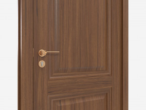 Classic Wooden Interior Door with Furniture 018 3D Model