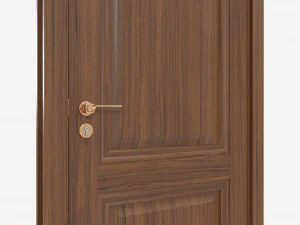 Porte int&eacute;rieure en bois classique avec meubles 018 Modèle 3D