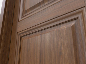 Classic Wooden Interior Door with Furniture 018 3D Model