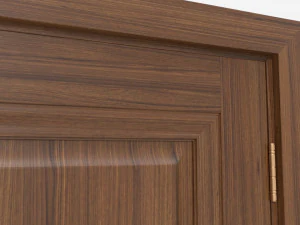 Porte int&eacute;rieure en bois classique avec meubles 018 Modèle 3D