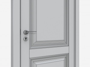 Classic Wooden Interior Door with Furniture 018 3D Model