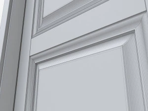 Porte int&eacute;rieure en bois classique avec meubles 018 Modèle 3D