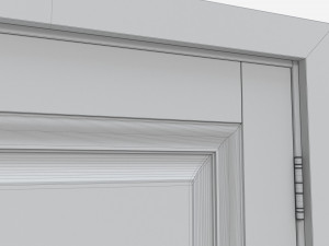 Classic Wooden Interior Door with Furniture 018 3D Model