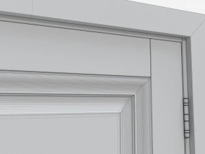Porte int&eacute;rieure en bois classique avec meubles 018 Modèle 3D
