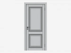Porte int&eacute;rieure en bois classique avec meubles 018 Modèle 3D