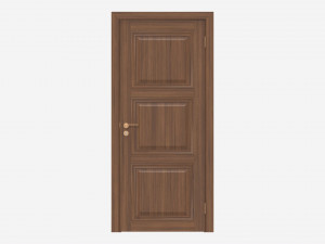 Classic Wooden Interior Door with Furniture 019 3D Model