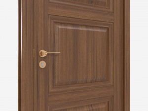 Classic Wooden Interior Door with Furniture 019 3D 모델