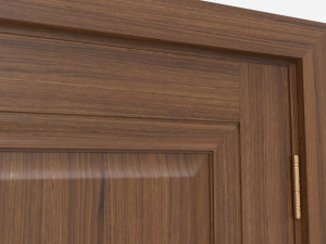 Classic Wooden Interior Door with Furniture 019 3D 모델
