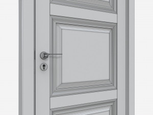 Classic Wooden Interior Door with Furniture 019 3D 모델