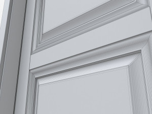 Classic Wooden Interior Door with Furniture 019 3D 모델