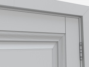 Classic Wooden Interior Door with Furniture 019 3D 모델