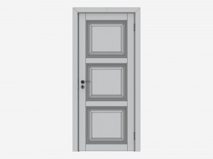 Classic Wooden Interior Door with Furniture 019 3D 모델