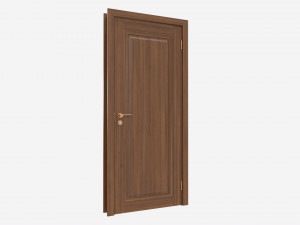 Classic Wooden Interior Door with Furniture 020 3D 모델