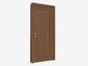 Classic Wooden Interior Door with Furniture 020 3D Model