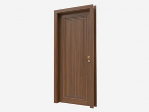 Classic Wooden Interior Door with Furniture 020 3D 모델