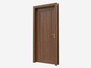 Classic Wooden Interior Door with Furniture 020 3D Model