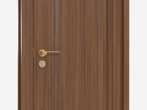 Classic Wooden Interior Door with Furniture 020 3D 모델