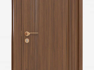 Classic Wooden Interior Door with Furniture 020 3D Model