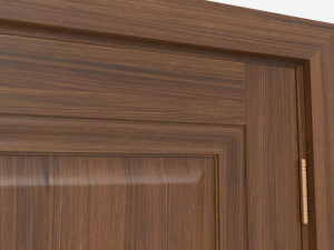 Classic Wooden Interior Door with Furniture 020 3D 모델