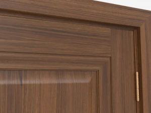 Classic Wooden Interior Door with Furniture 020 3D Model