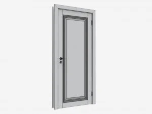 Classic Wooden Interior Door with Furniture 020 3D Model