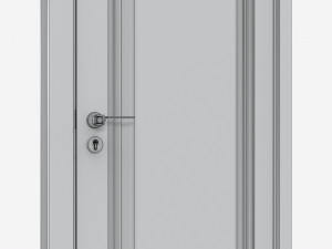 Classic Wooden Interior Door with Furniture 020 3D 모델