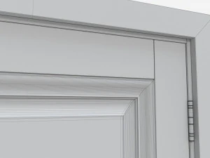 Classic Wooden Interior Door with Furniture 020 3D Model