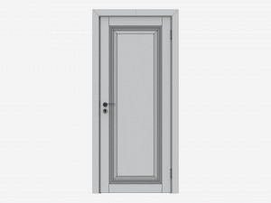 Classic Wooden Interior Door with Furniture 020 3D 모델