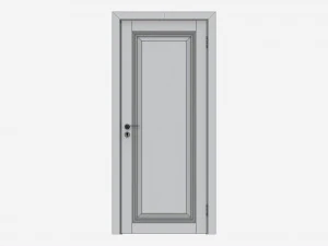 Classic Wooden Interior Door with Furniture 020 3D Model