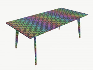 Coffee table Helena rectangle 3D Model