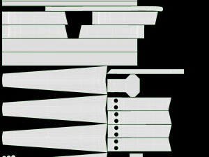 Table basse Helena rectangle Modèle 3D