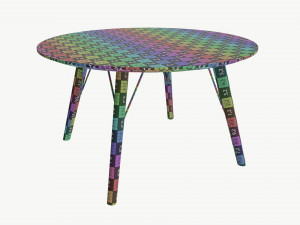 Coffee table Helena round 01 3D-Modell