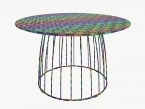 Coffee table Helena round 02 3D Model