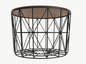 Coffee table Helena round 03 3D Model