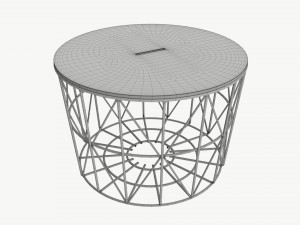 Coffee table Helena round 03 3D Model