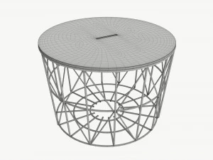Coffee table Helena round 03 3D Model