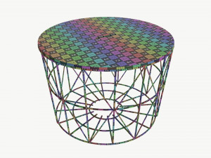 Coffee table Helena round 03 3D Model