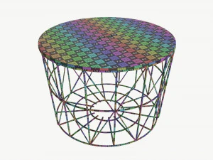 Coffee table Helena round 03 3D Model