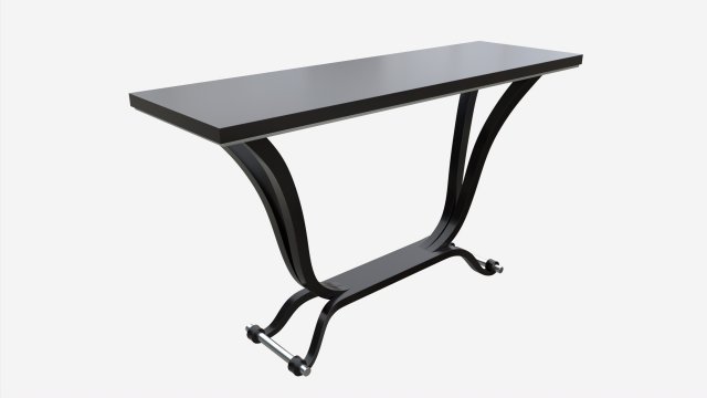 Console Table Wooden Art Deco Modèle 3D .c4d .max .obj .3ds .fbx .stl .blend 