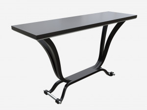 Console Table Wooden Art Deco Modelo 3D