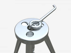 Cooking Tripod with Pot 3D Model