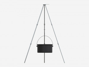 Cooking Tripod with Pot Model 3D