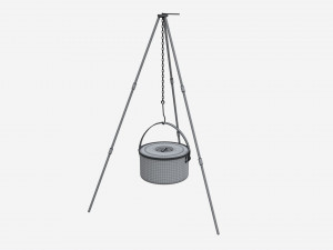 Cooking Tripod with Pot Model 3D
